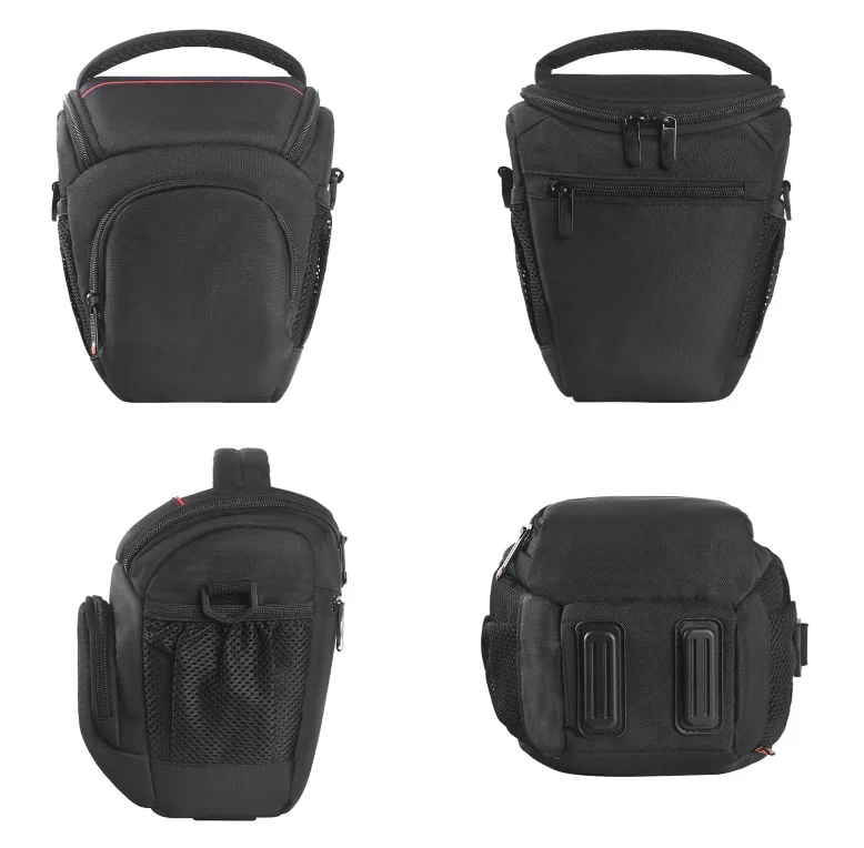 Customized Professional Durable Waterproof Black Crossbody Camera Bag Compact Case Camera Shoulder Bag