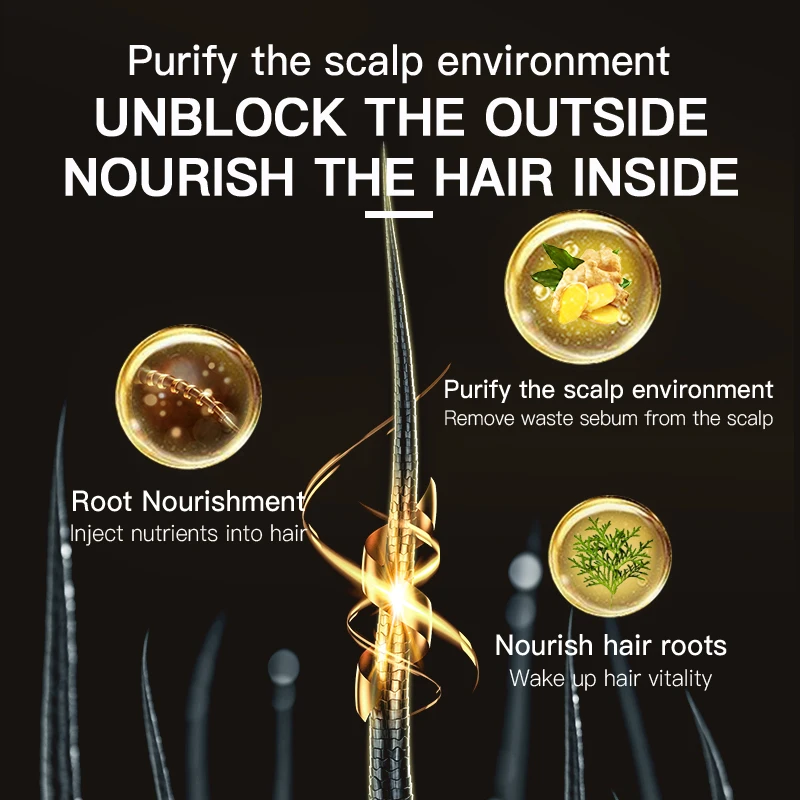 Ginger organic hair loss Shampoo Private Label Natural Organic For Hair growth Ginger Shampoo