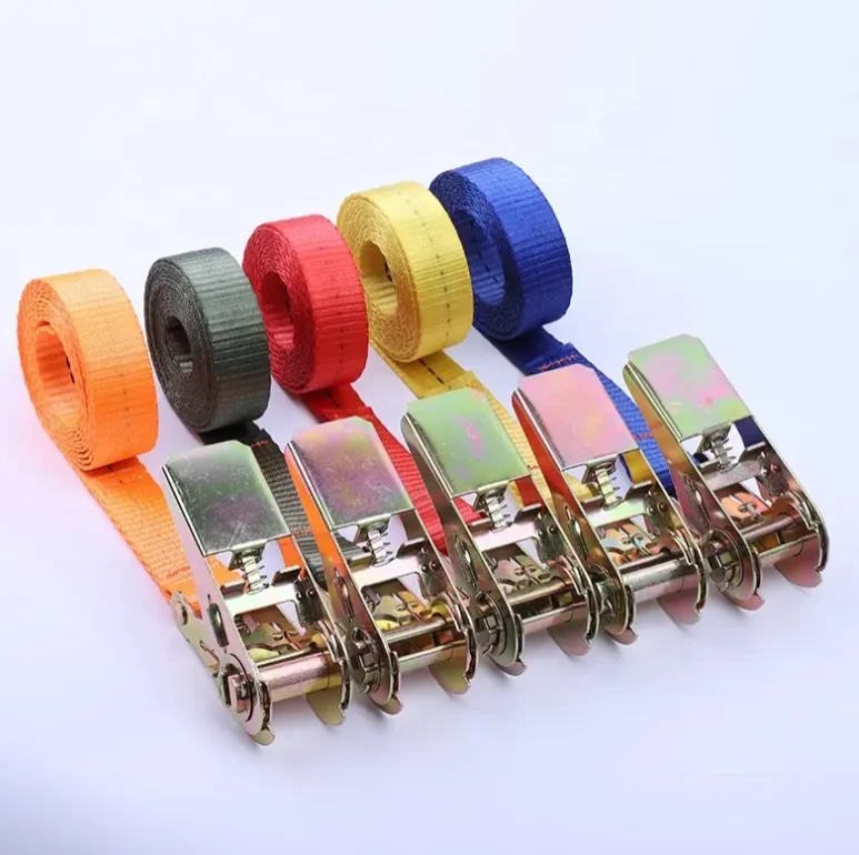 Loading 800 kg 25 mm Heavy Duty Truck Or Car Cargo Lashing Polyester Strap Ratchet Tie Down