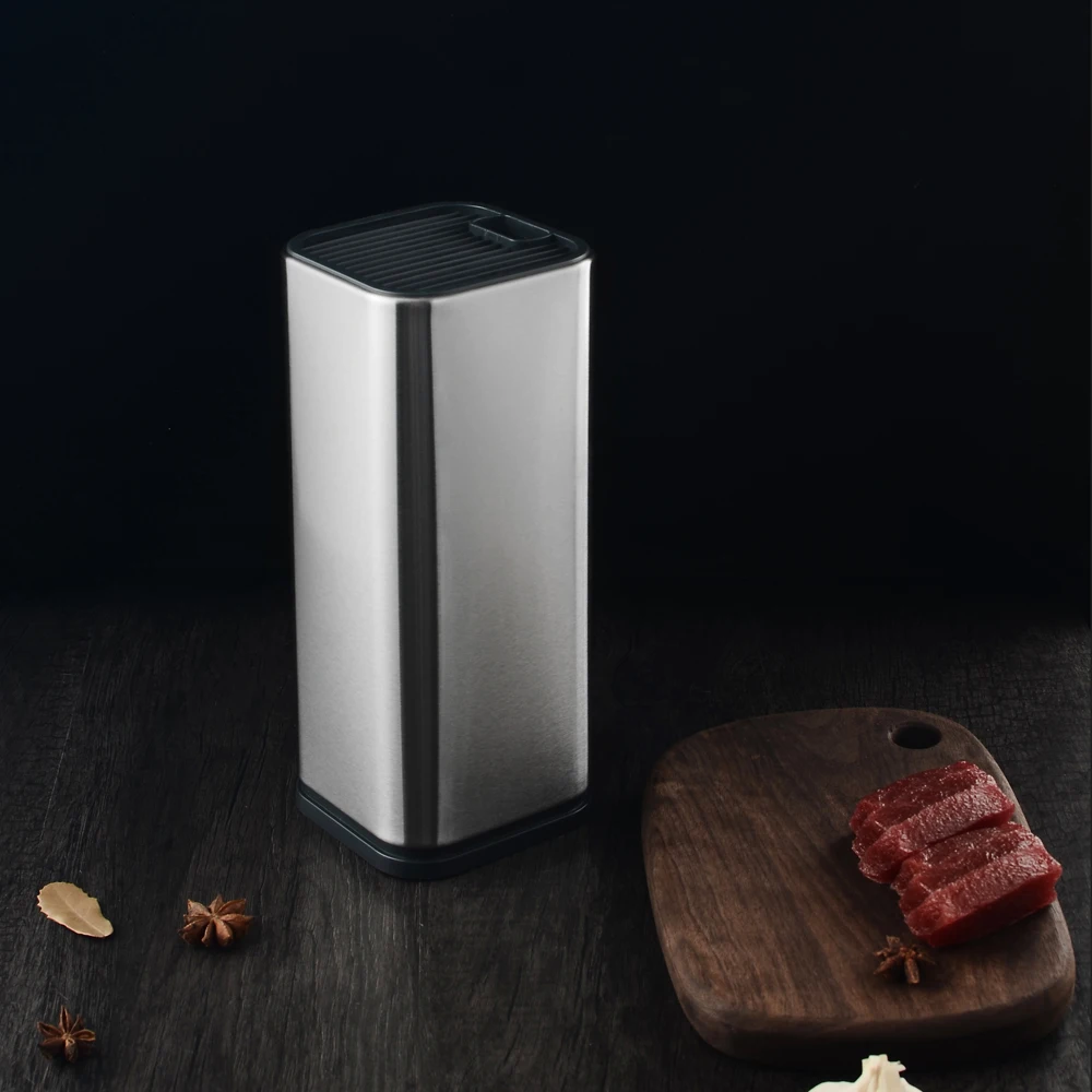 Оптовая продажа с фабрики Многофункциональный кухонный нож держатель Univers органайзер для хранения из нержавеющей стали и пластика 8 дюймов Ножи блок