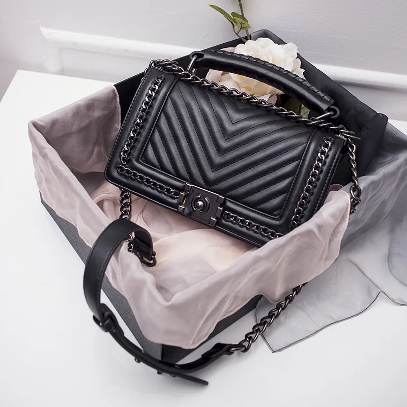 
TS9092 New Design High quality pu leather handbags crossbody women ladies lady chain fashion purses women leather purse 