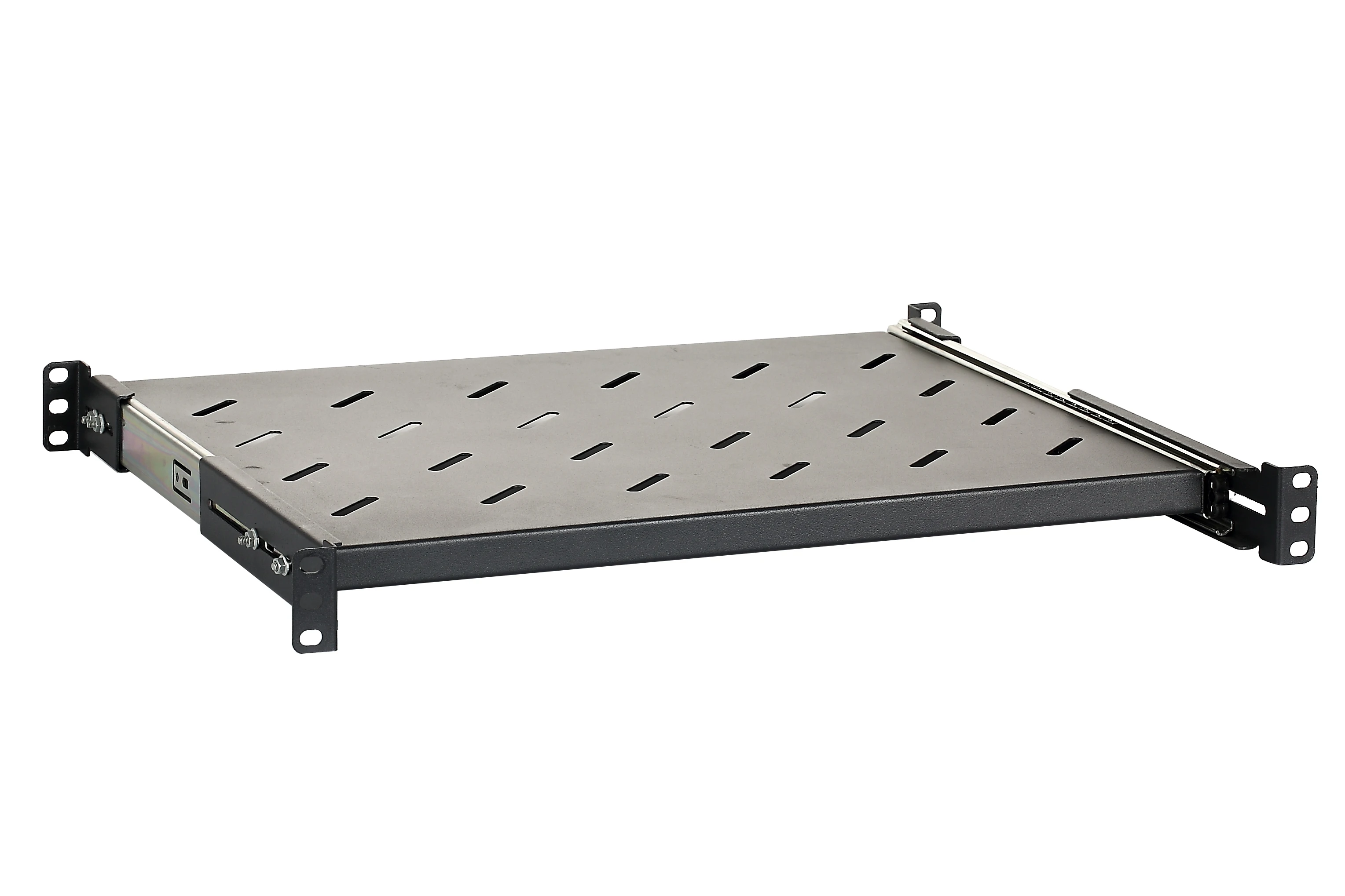 Adjustable 19' rackmount sliding shelf stainles Steel Rack Mount Shelves