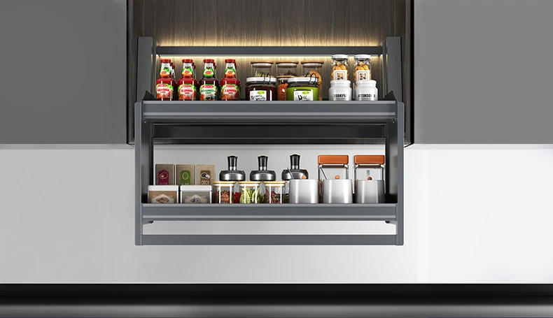 New Smart Automatic Lifting pull down cabinets lift Smart kitchen accessories  lift Touch Control pull out basket kitchen