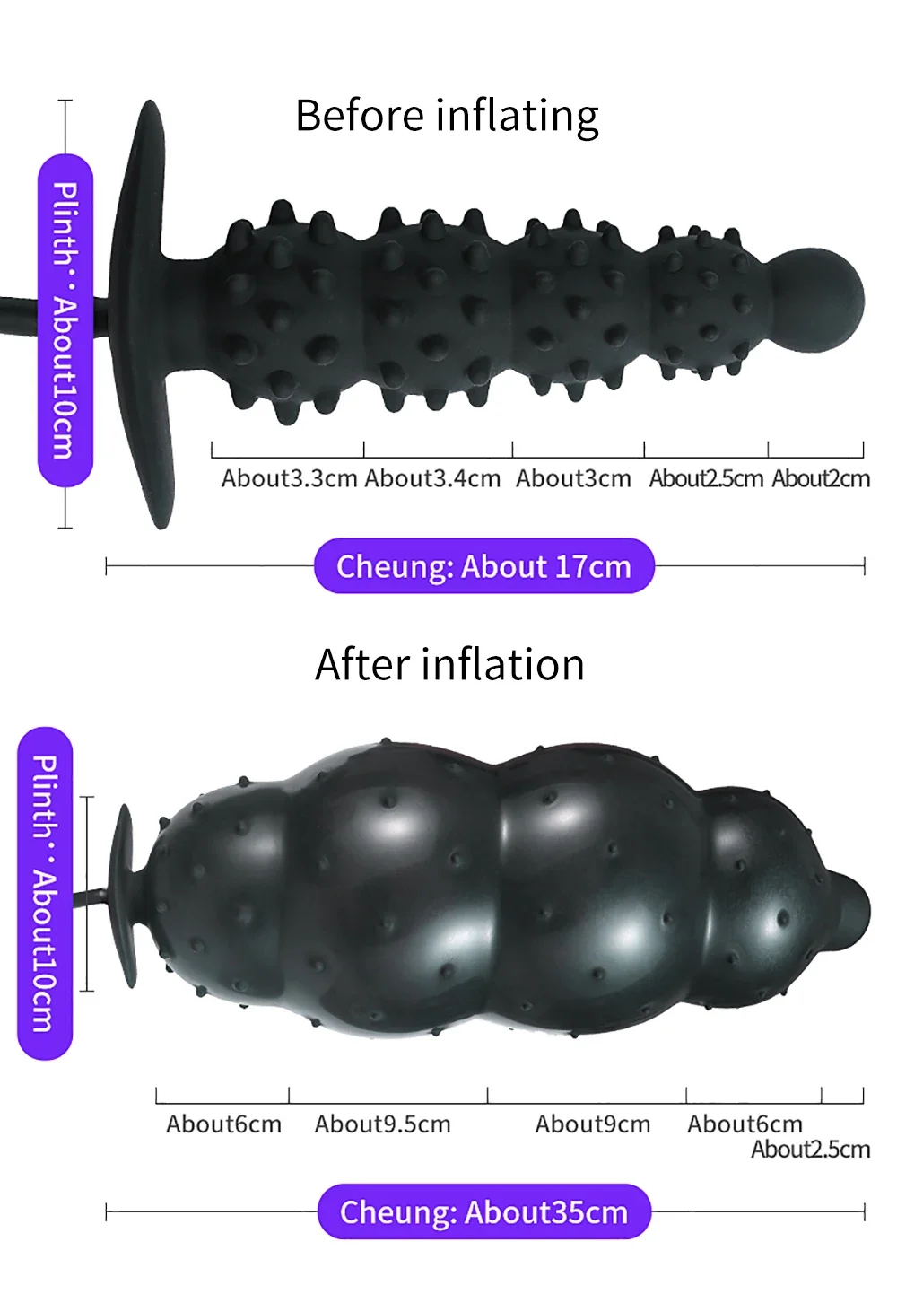 Super Large Inflatable Anal Plug Huge Big Dildo Pump Anal Dilator Expandable Men Prostate Massager Butt Plug Anal Balls Sex Toys