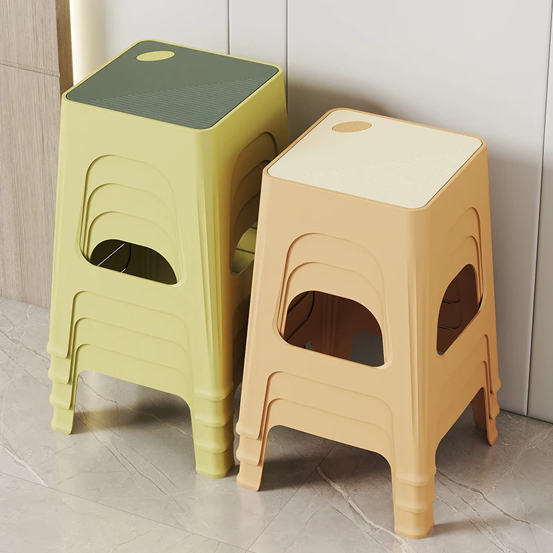 China Manufacturers High Quality Plastic Stool Multi-specification Durable Stackable Colorful High Step Plastic  Stool