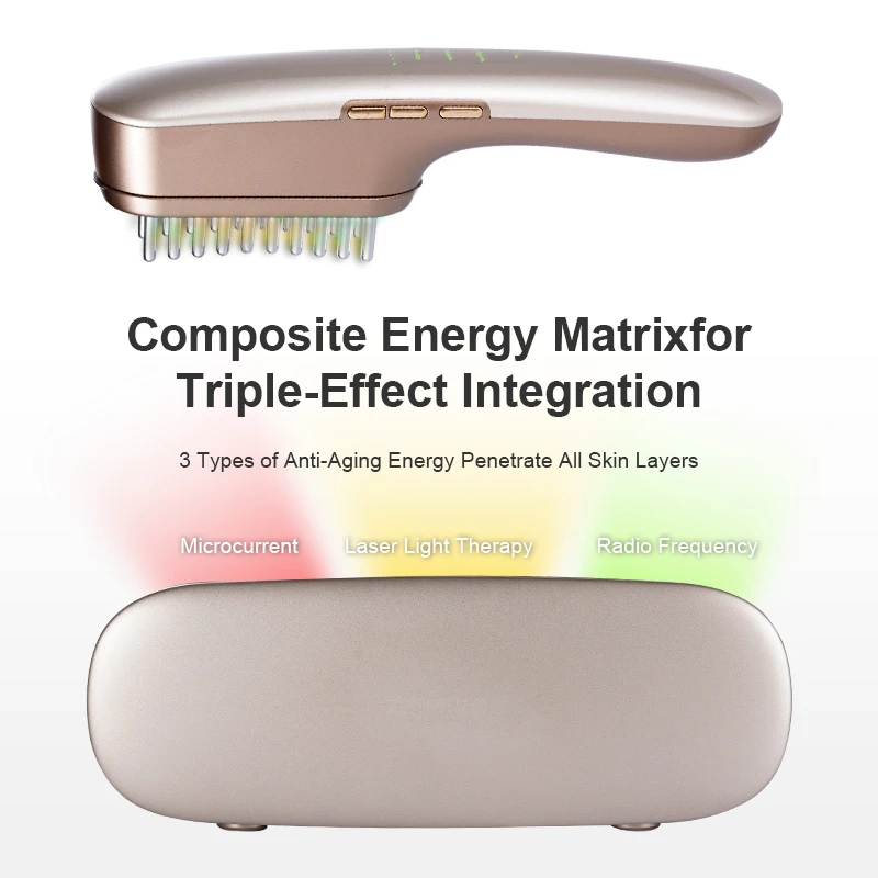 3 IN 1 EMS 3 Colors Light Therapy LLLT Technology Anti Aging Device S-max For Facial Lifting Body Shaping Hair Care