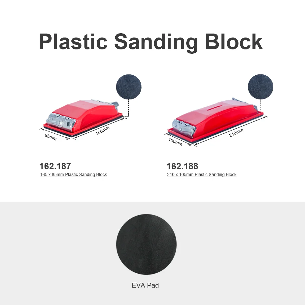 Hand Sander Plastic Sanding Block with Clip 210 x 105mm