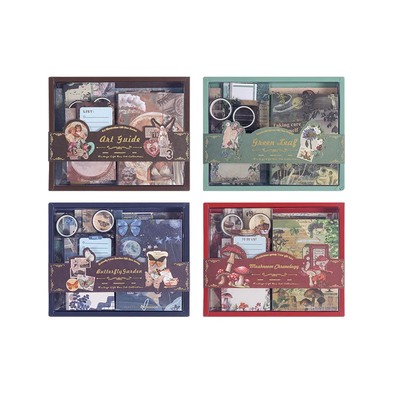 Vintage Journal Gift Set 125pieces School Season Supplies Small Gifts Elementary School Students Reward Gifts School Stationery