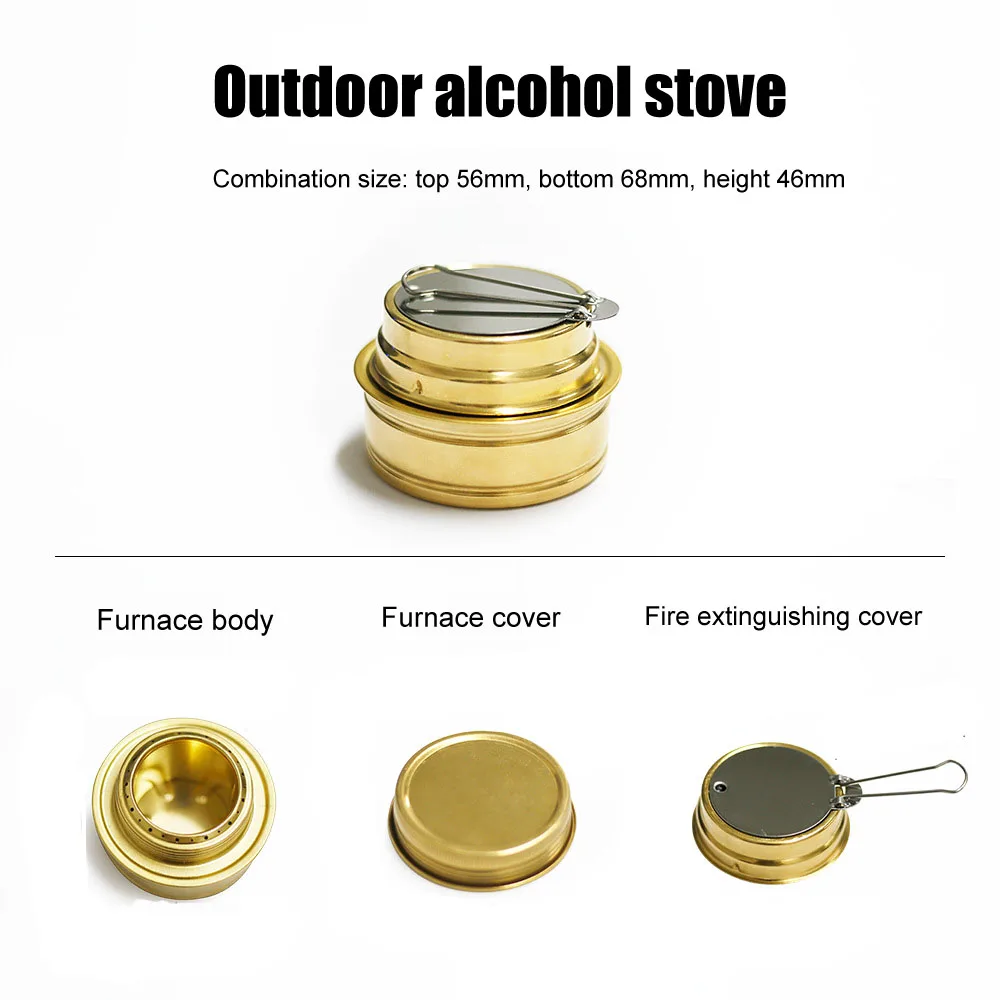 Jetshark Mini Stainless Steel Cooking High Temperature Portable Sturdy Outdoor Camping Alcohol Stove