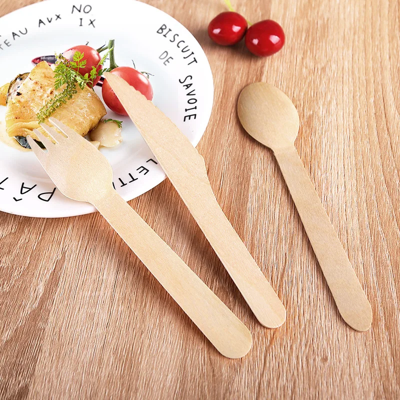 Forks Spoons Knives Cutlery, Disposable Utensils Eco Friendly Durable and Tree Free Alternative to Wooden Silverwar