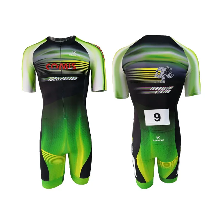 Roadstar custom inline roller derby alpine downhill skating suit short long sleeve skating skin suit