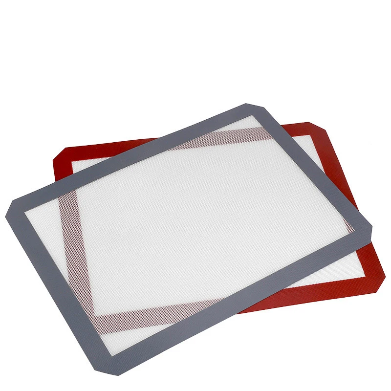 Custom kitchen pastry and baking tools non stick silicone macaron baking mat glass fiber pastry mat