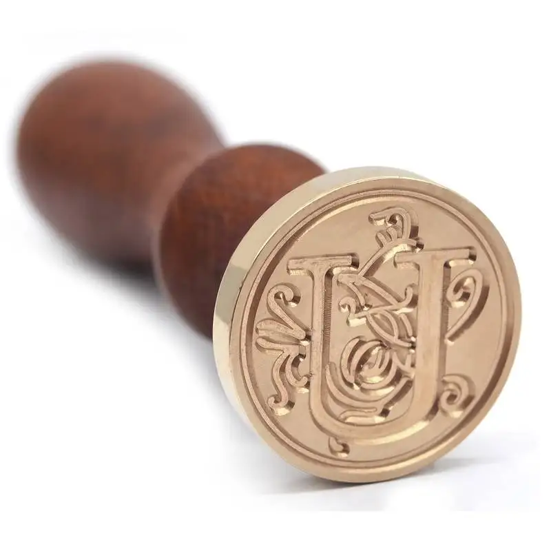 Wholesale Letter M-Z Wax Seal Stamp Custom Business Soap Copper Brass Ice Cube Logo Sealing wax seal stamp