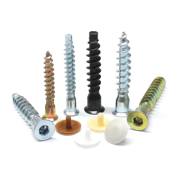 Zinc plated carbon steel confirmat screw for furniture