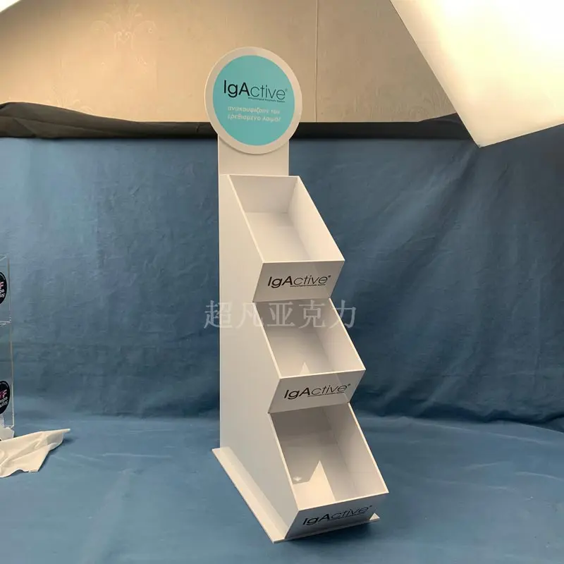 Custom Plexiglass Tablets Stand Medicine Rack Drug Holder 3 Tier Acrylic Display Stand For Pharmacy