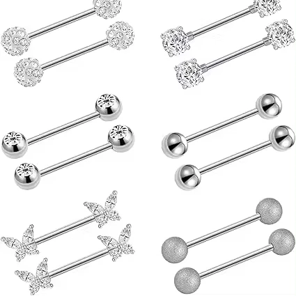 Wholesale Stainless Steel Ball Belly Tongue Piercing Lip ring piercing jewelry Steel Color Straight Rod Studs body piercing