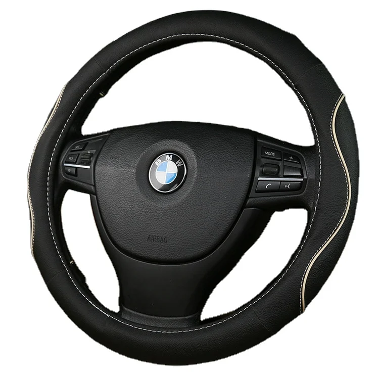 Genuine Leather  Car Steering Wheel Cover Stitch On Wrap  Leather Car  Lace Up Suitable Steering Wheel cover