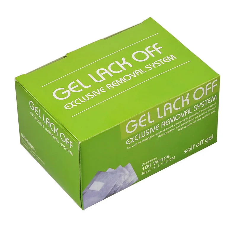 TSZS Wholesale Nail Cleaning Foil Wraps 100Pcs/box Aluminium Foil Nail Art Soak Off Wrap Nail Foil Wraps Removal with Cotton Pad