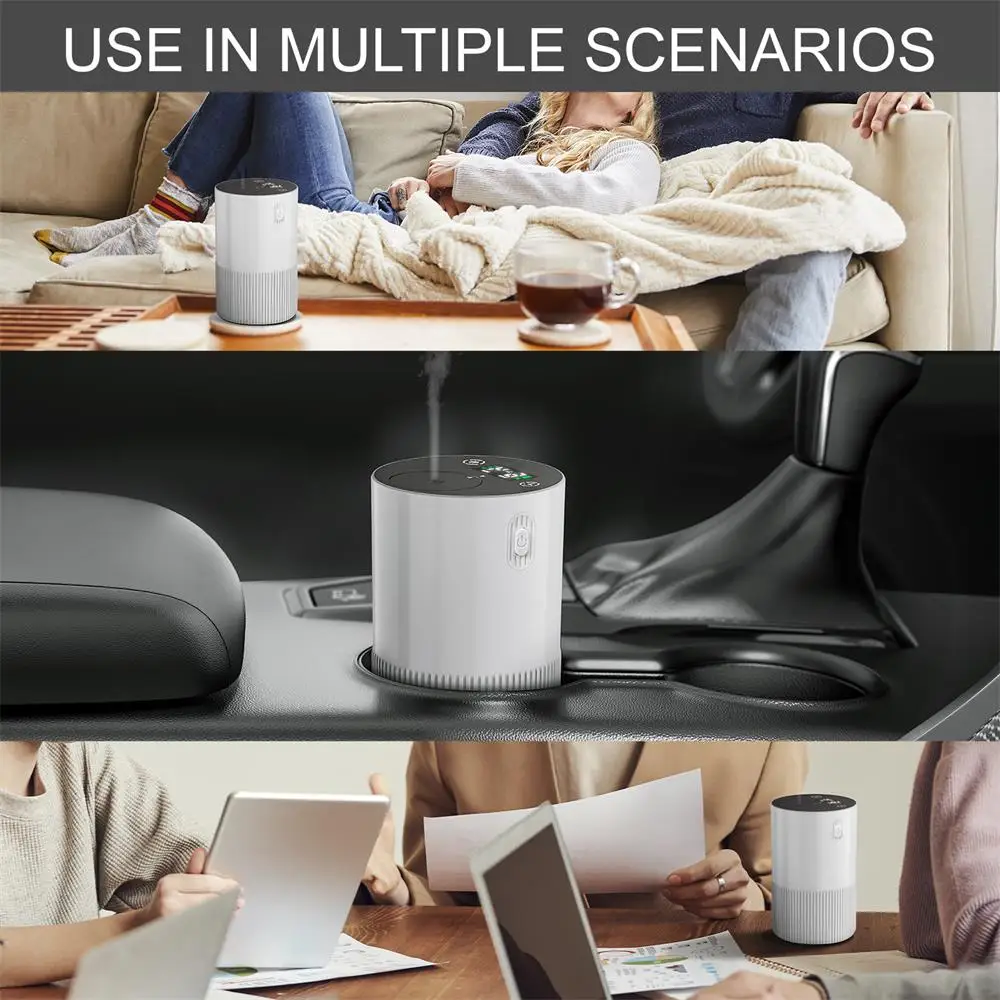 Car Home Fragrance Rechargeable Usb Wireless Electric Portable Perfume Waterless Aromatherapy Essential Oil Aroma Diffuser 2024
