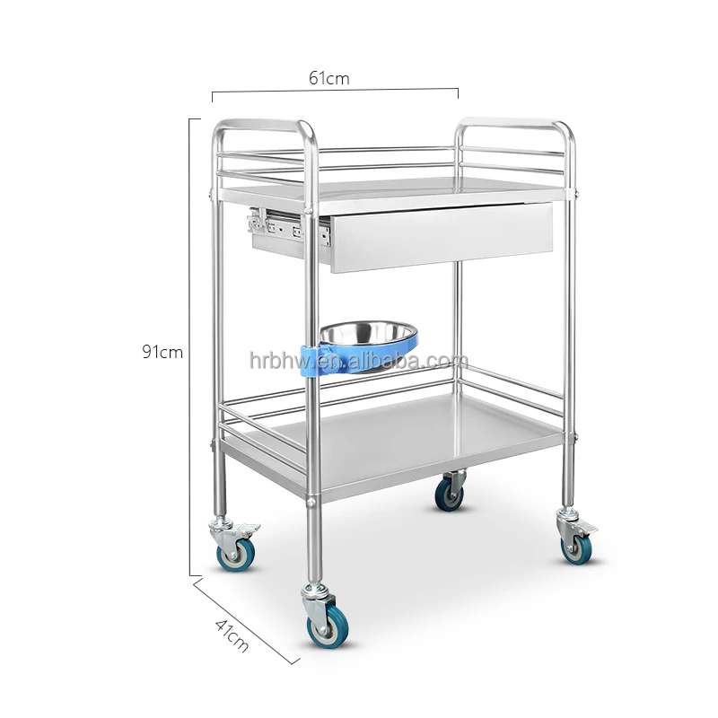 Hospital Furniture Use Emergency Medical Trolley Cart for Hospital Clinic