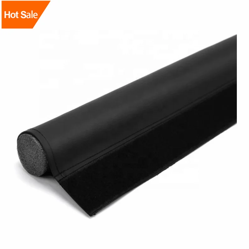 Single side Windproof Durable Black Leather Door Bottom Sealing Strip Under Door Draft Stopper