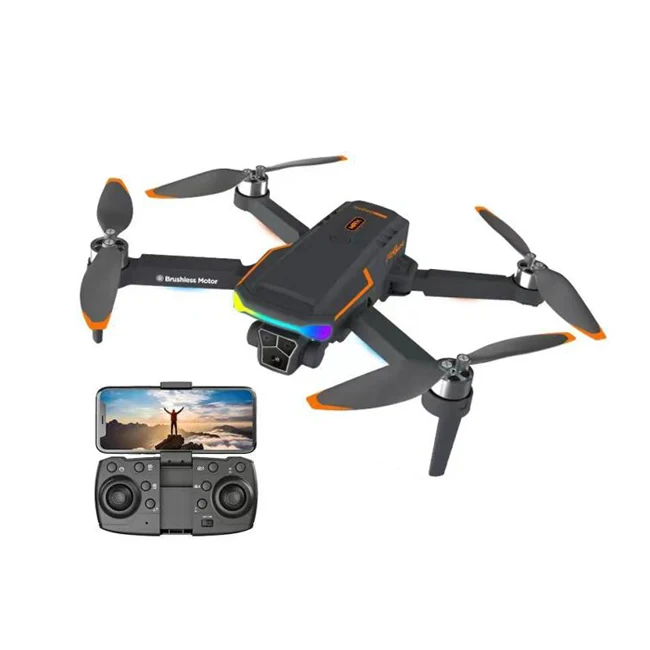 Dual camera folding aircraft with light intelligent obstacle avoidance rolling rotate rc drone with 4k camera