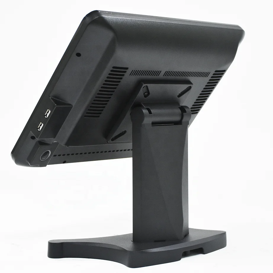 POS manufacturer 15 inch Capacitive touch pos systems with metal stand windows/android OS all in one cash register machine