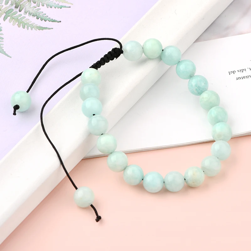 Custom woven bracelets Natural Stone 7 Chakra Energy Gemstone Handmade Bead Woven Friendship Macrame Bracelet