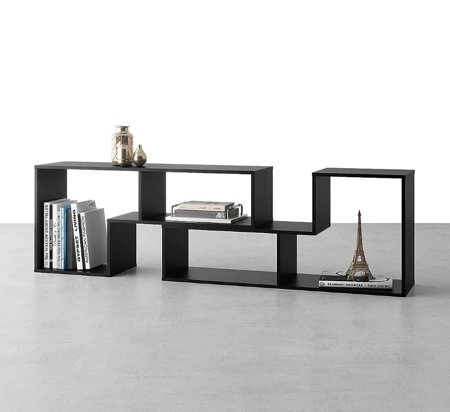 Flat TV Stand 43 45 55 Inch TV Modern Entertainment Center with Storage Rack Media Console Bookshelf for living room