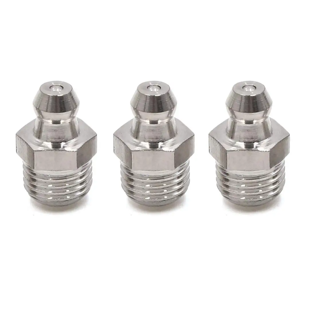 304 stainless steel M6 M8 M10 M12 M14 M16 M18 M20 Male Thread Steel Straight Oil Grease Nipples Fittings for Grease Gun Nozzles