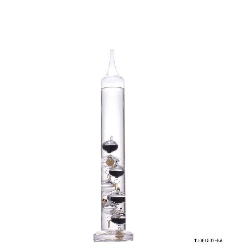 Manufactory Delicacy Muti-purpose Galileo Thermometer Unique Educational Tool floating glass balls Ornaments column