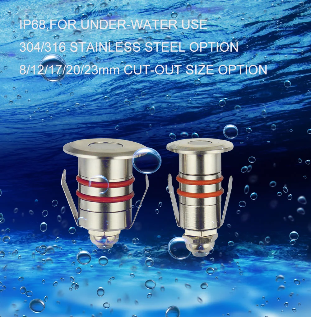 Waterproof IP68 1w 2w led underground lights 3w LED Warm White Buried Lamp Stainless steel mini led spotlight for park