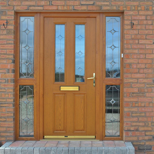 CBMmart  Modern Entry Pivot door with Customized Wood  hardware kit for apartment villa house