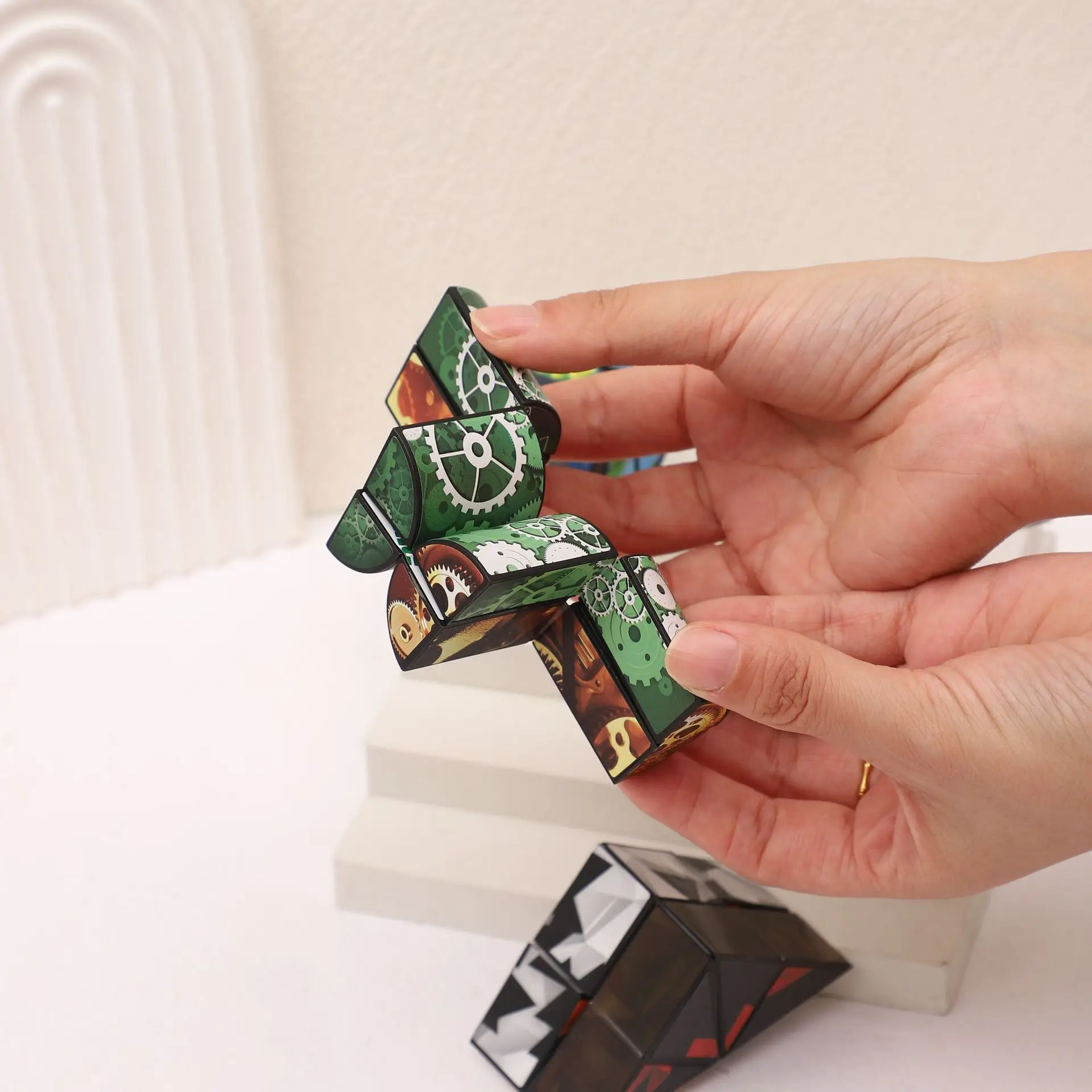 3D цвет бесконечное переворачивание трехмерных геометрических способностей мышление Обучающие Детские строительные блоки Кубики Игрушки