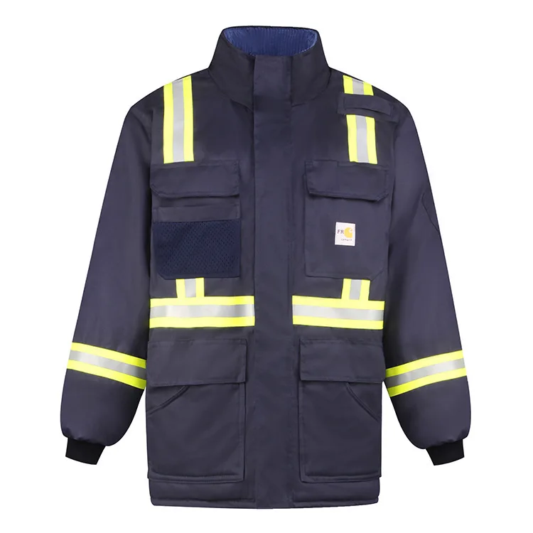 Custom workwear orange flame retardant safety hi vis coverall working for construction workers uniforms workwear