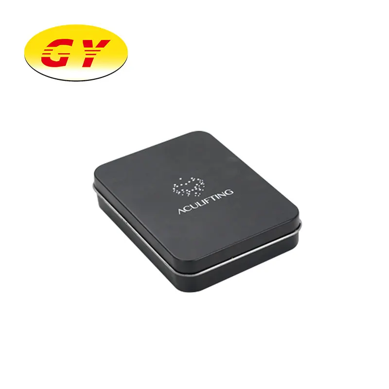 
2021 hot sale high quality black matte small tin box with lids for u disk box 