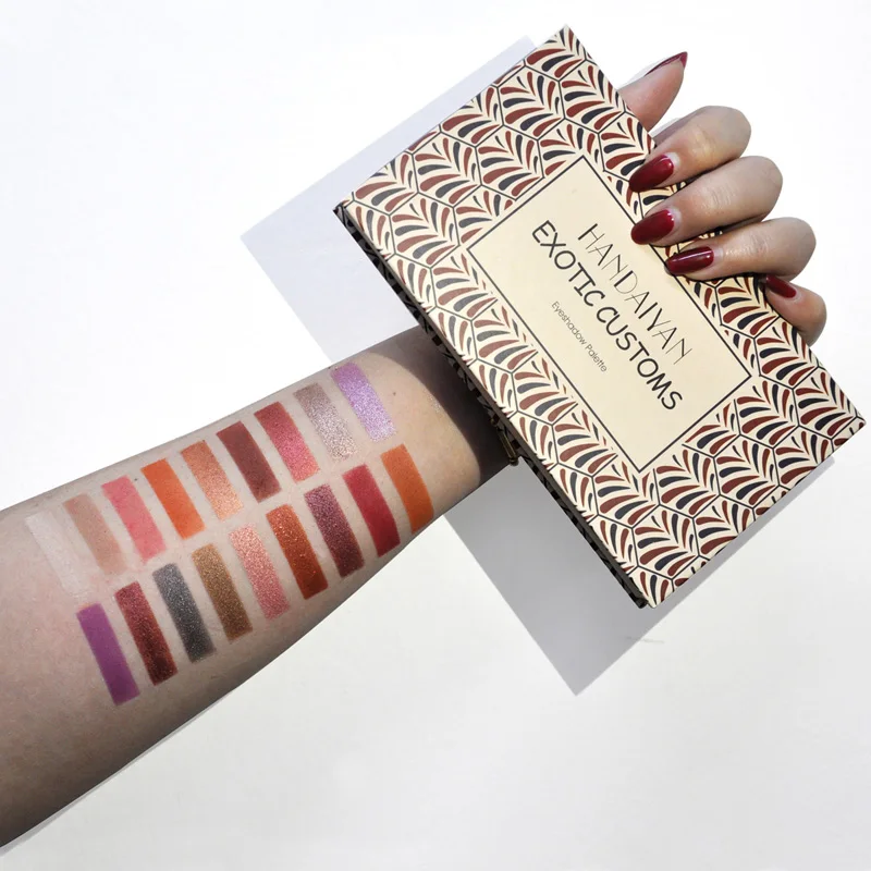 
New beauty product unique eyeshadow packaging makeup cosmetics 18 color marble eyeshadow palette 