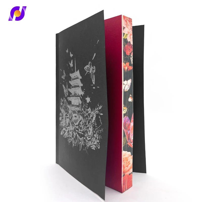 Custom Offset Gilt Airbrush Cover Fiction Premium Edition Spray Edge Hardcover Book Printing with gilding edges