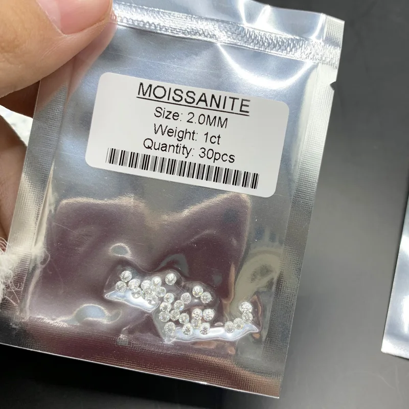 Small Size 1mm-3mm White Round Brilliant Cut Moissanite Diamond Loose Gemstones Directly From Factory