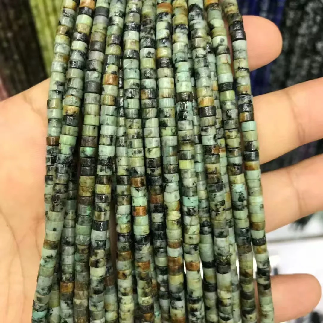 4mm natural African turquoise heishi beads gemstone beads