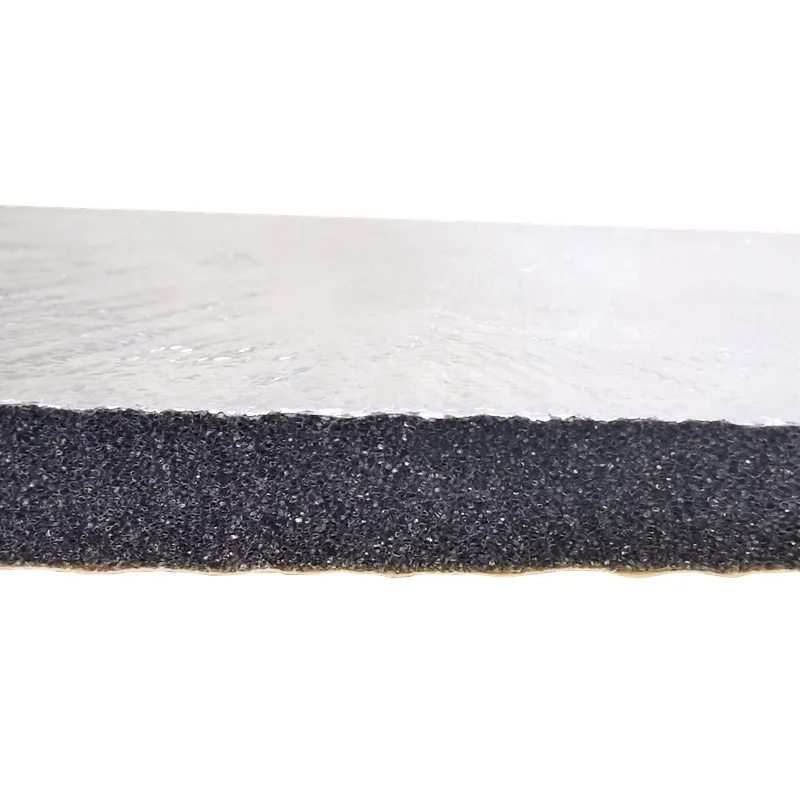 Open Cell Polyurethane Foam Duct Liner Coated with Aluminum Glass Fiber and Self-adhesive