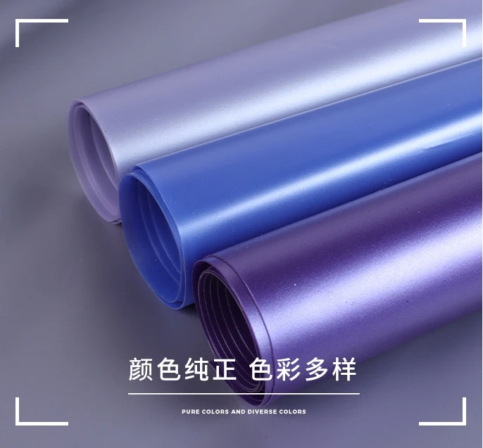 S014 Matte Pearly Translucent PVC plastic film 0.3mm printing faux leather for accessories craft stationery further processing