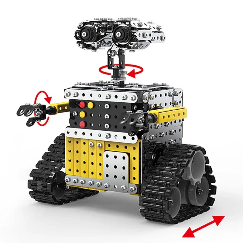 Electric Remote Control Wally Robot 3D Metal Puzzle Toys Construction Metal Building Block Set Kids Educational DIY Assembly Toy