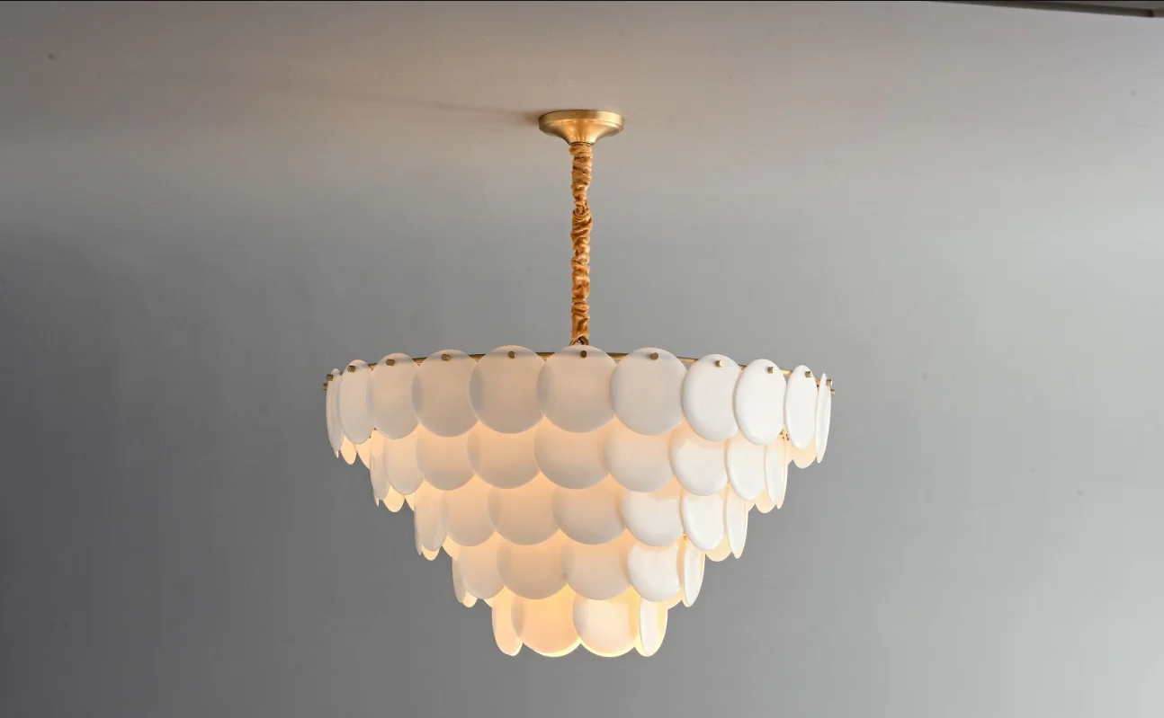 High performance luxury design hardware indoor hotel living room petal wrapping design chandelier pendant lamp