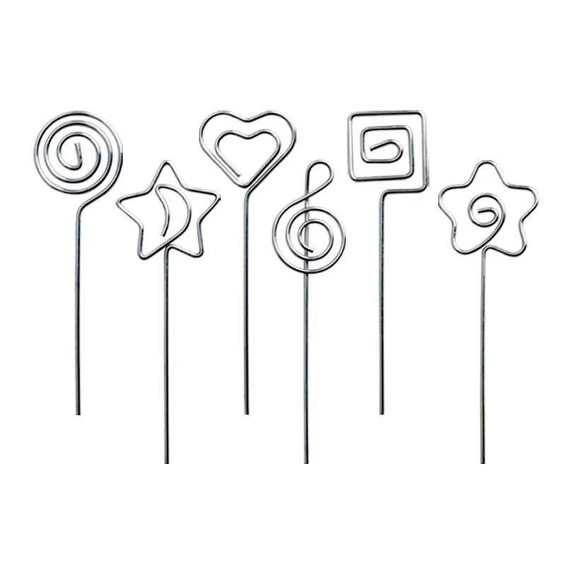 YS2004 Wholesale Amazon Hot Selling Silver Place Cards Menu Memo Clips DIY Place Card Holder