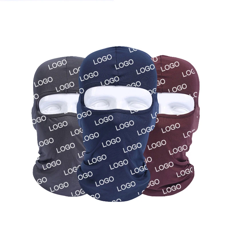 2022 Outdoor CS High Qualtity Custom Logo Face Mask Knit Full Face Cover Ski Mask 1 Hole Balaclava Hat Wholesale