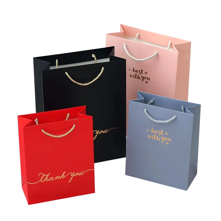 custom print reusable shopping cosmetic fashionable make up bag packaging paper bags with logo for clothing