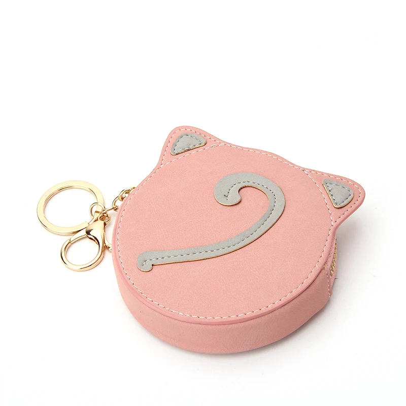 Cute Cat Pattern Short Purses for Girls Fashion Design Coin Purses Ladies Mini Wallet