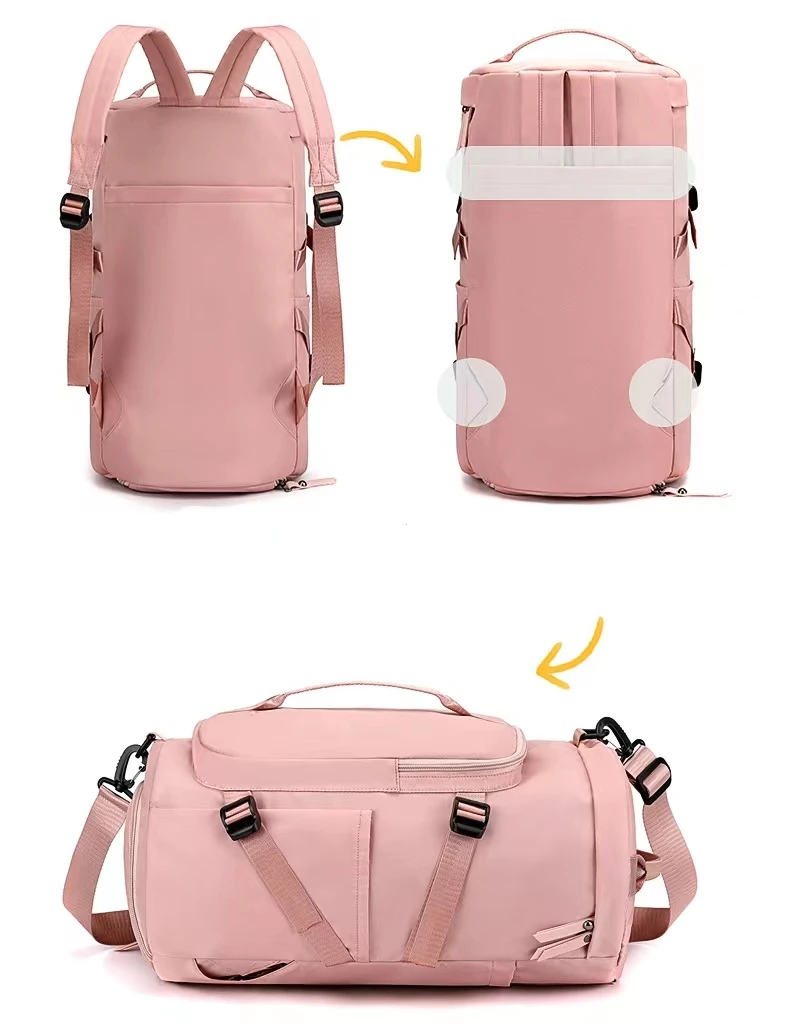 Weekender Backpack Wholesale Polyester Customized Large Fitness Sport With Shoe Compratment Carry on Luggage Waterproof Gym Bag