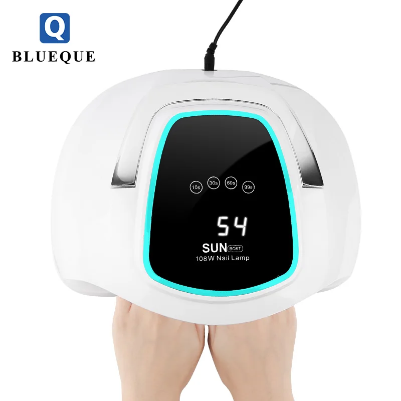 2021 BLUEQUE New Item  108w  Uv Gel Nail Curing Lamp Light Dryer Led Nail Lamp